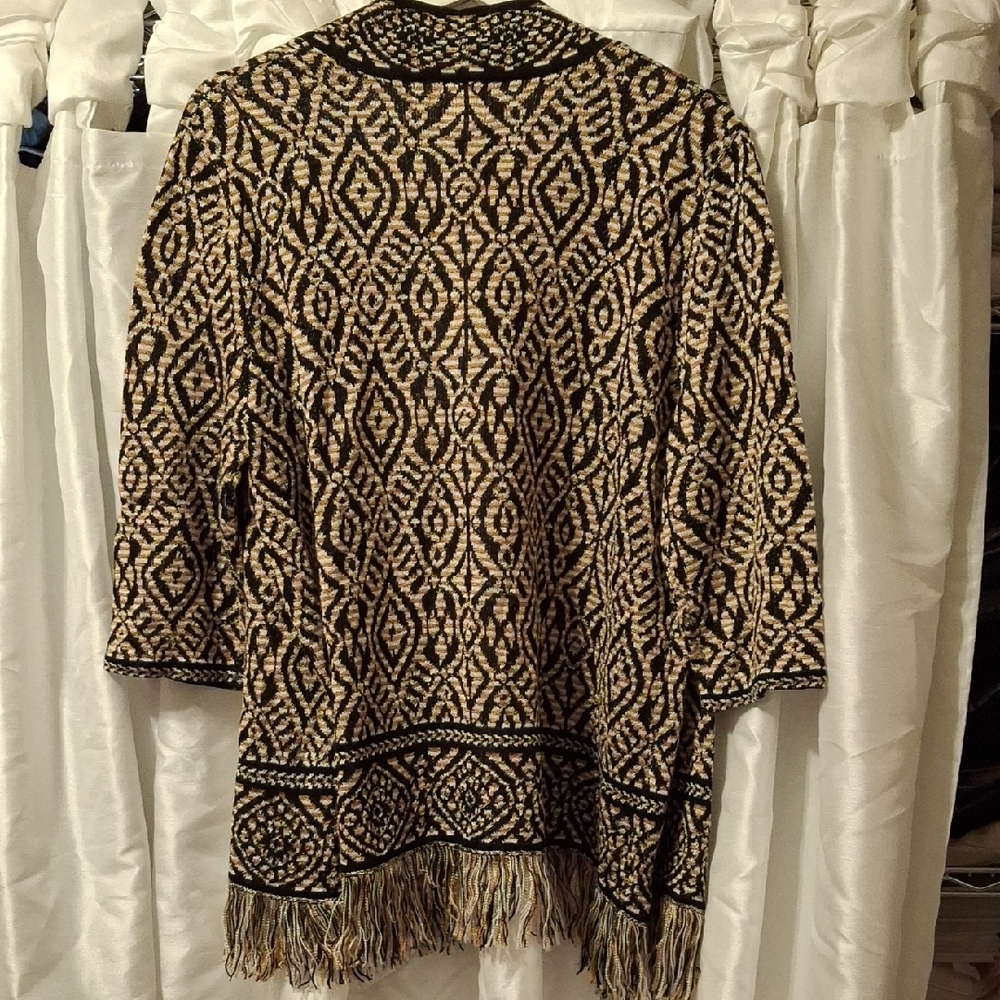 Ruby Rd. Patterned Fringe Cardigan OS 💖💖💖💝 - Picture 9 of 9